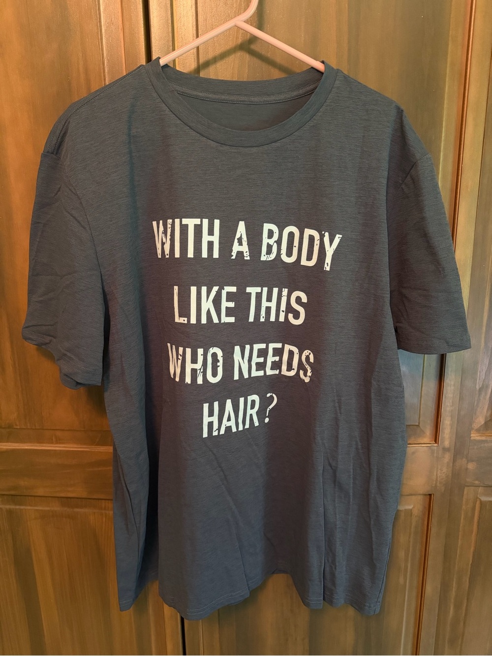 Graphic Short Sleeve Tee - Charcoal with White Text